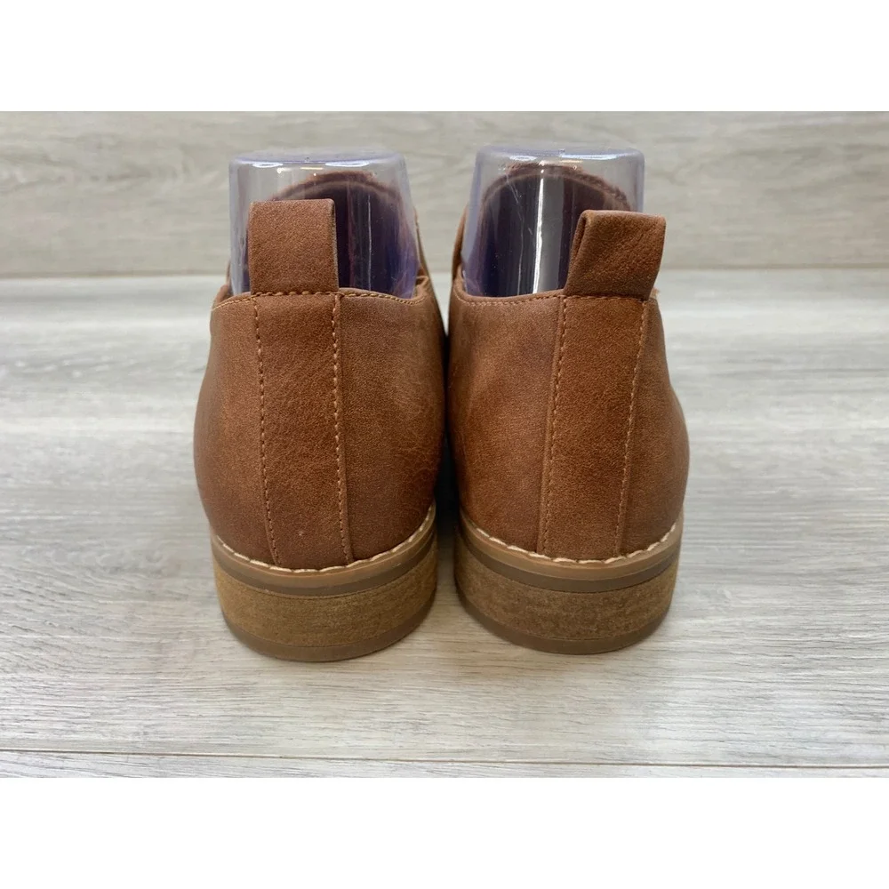 Eurosoft by Sofft Women's 9 Tan Brown Faux Leather Ankle Booties Comfort Shoes